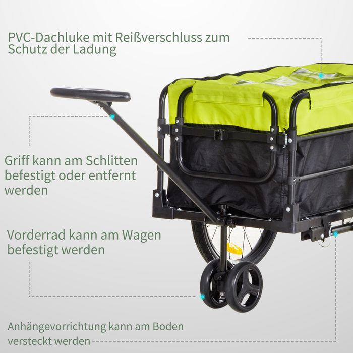Actual product image Swisshandel24 Goods trailer handcart 130x64x103cm steel black+yellow