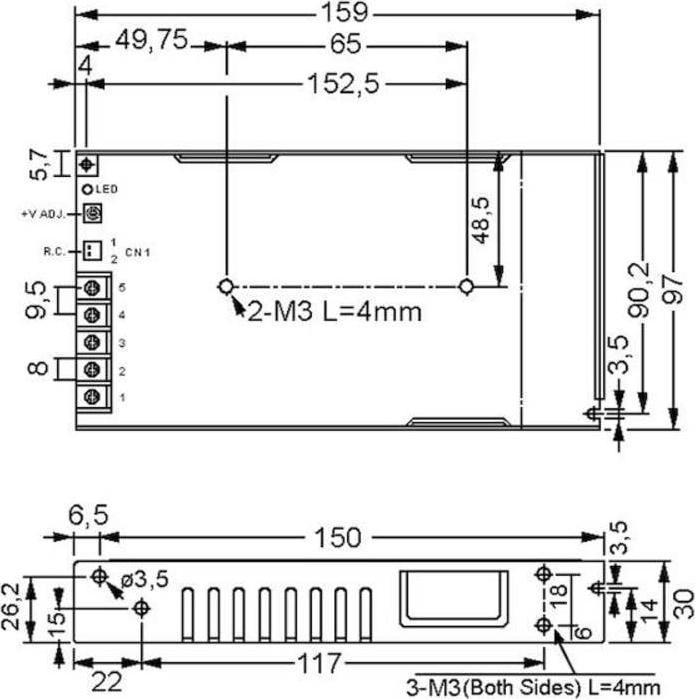 Produktbild MeanWell Power Supply Switch Mode 15V 75W