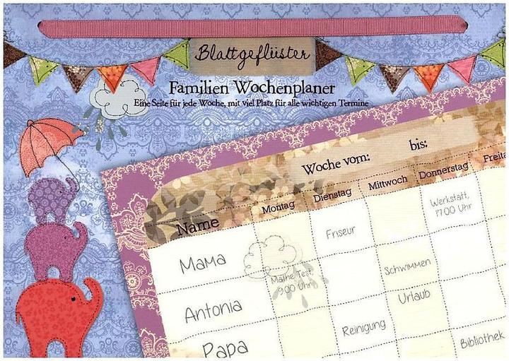 Produktbild Blattgeflüster Familien Wochenplaner (Deutsch)