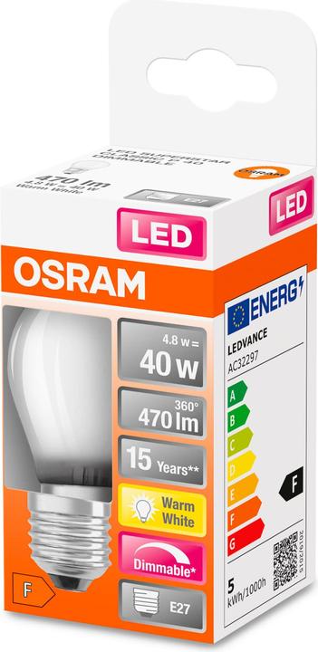 Immagine prodotto Osram Superstar Classic P40 (E27, 4.80 W, 470 lm, 6 x, F)
