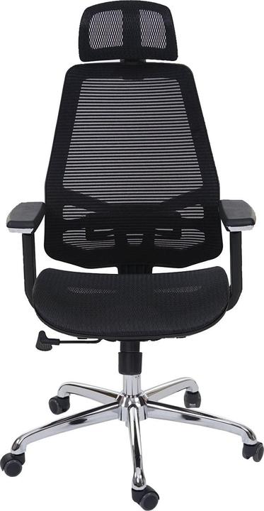 Immagine prodotto Swisshandel24 Sedia da ufficio, sedia da scrivania, funzione scorrevole tessuto/tessuto ISO9001 - nero/nero