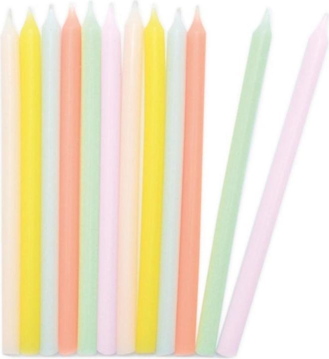 Produktbild ScrapCooking 12er Set Kerzen lang pastellfarben 12cm (12 x)