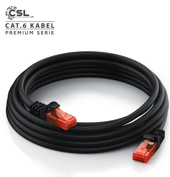 Produktbild CSL CAT.6 Netzwerkkabel - Ethernet Gigabit Lan Kabel RJ45 - Patchkabel - komp. CAT.5 CAT.6 CAT.7 CAT.8 (UTP, CAT6, 0.25 m)