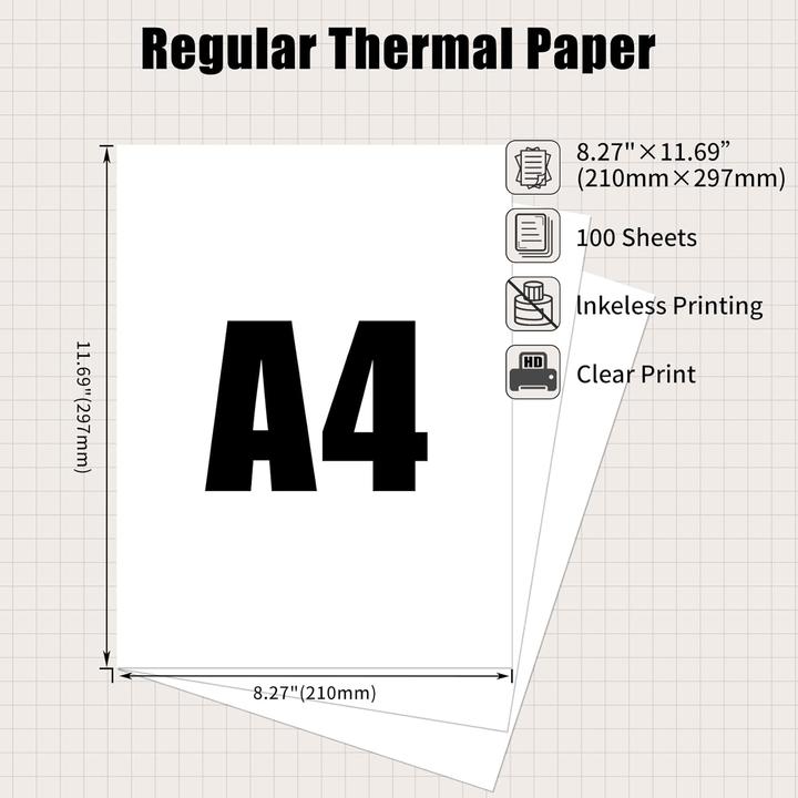 Produktbild Phomemo Thermopapier A4 für M08F Drucker