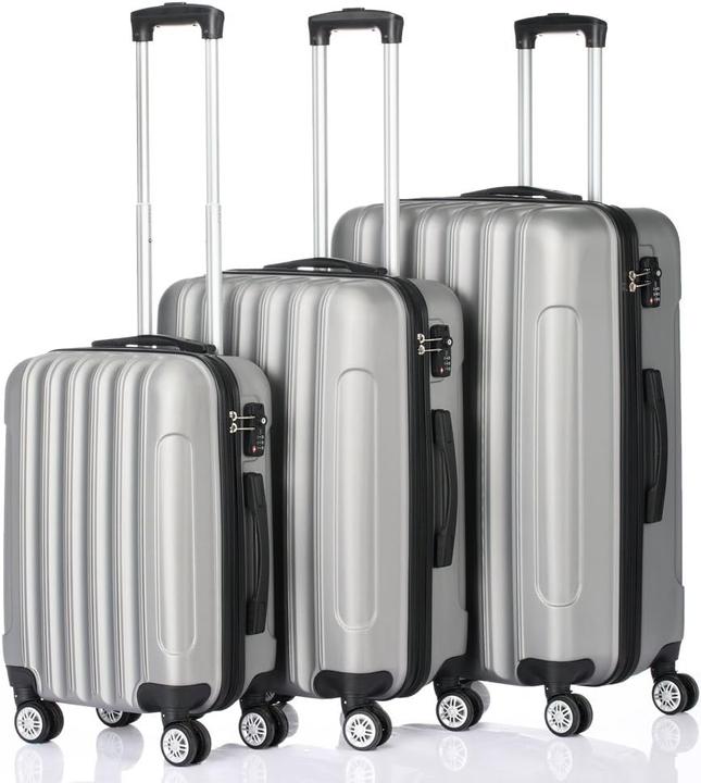 Image du produit Leadzm 4 rouleaux gris argenté (Bagage à main (jusqu'à 50l), M (50 - 90l), L (90 - 115l))