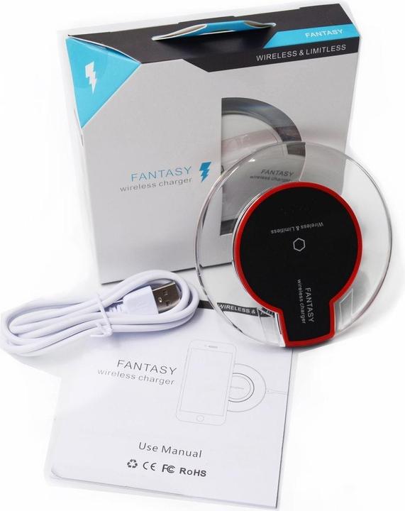 Image du produit PhoneLook Station de charge sans fil Qi Chargeur wireless transparent Fantasy pour Smartphone Verre/- (5 W)