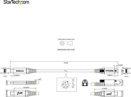 Produktbild StarTech .com 3ft 1m Top Screw Locking USB C Cable 10Gbps, USB 3.1/3.2 Gen 2 Type-C Cable, 100W (5A) Power De (1 m, USB 3.2 Gen 2)