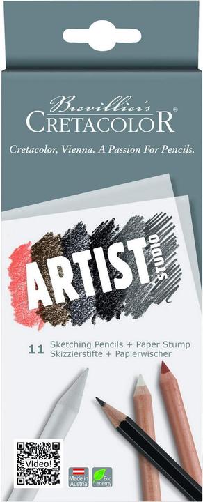 Image du produit Cretacolor Brevillier's Artist Studio ensemble de crayons à dessin 11 pièces, 465 11