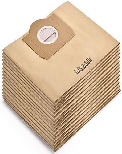 Actual product image Plutoos 15 WD3 hoover bags for Karcher 6.959-130.0 Paper filter bags Bag 1629 MV3 A2201/2204 (15 x)