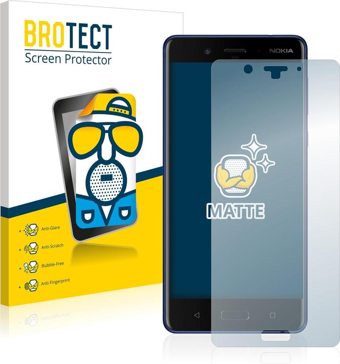 Productafbeelding BROTECT Antireflecterende schermbeschermer mat (2 Stuk, Nokia 8)