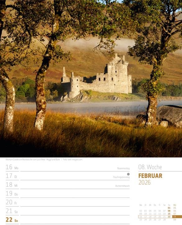 Actual product image Schottland - Zwischen Highlands und Hebriden - Wochenplaner Kalender 2026 (25 x 33 cm, Hardcover, German)