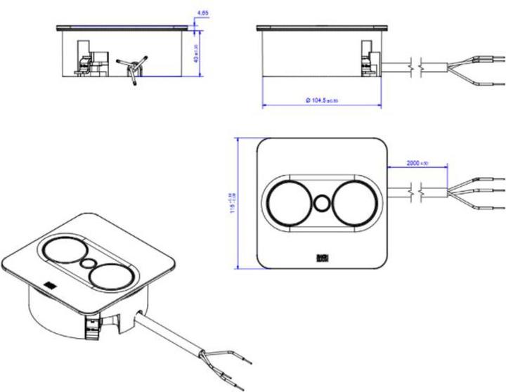 Actual product image Bachmann Multiple socket outlets