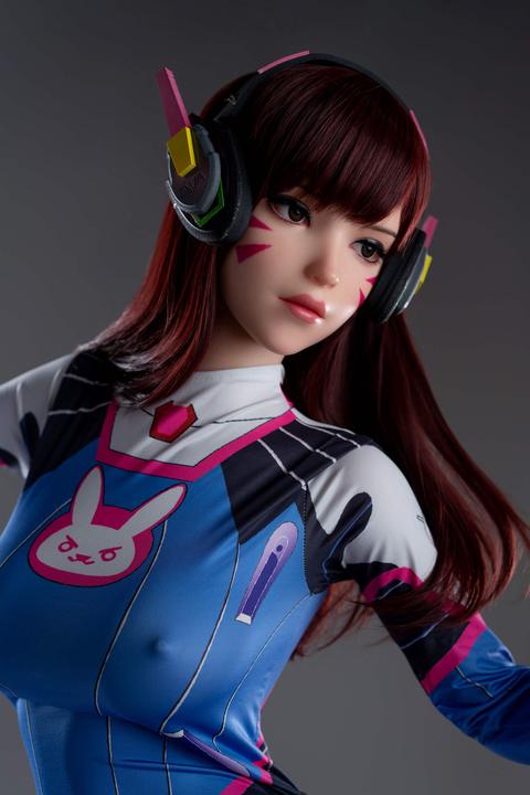 Actual product image Game Lady Full Silicone Doll D.Va 167 cm - Overwatch