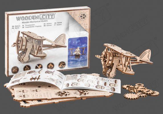 Actual product image WoodenCity Biplane airplane