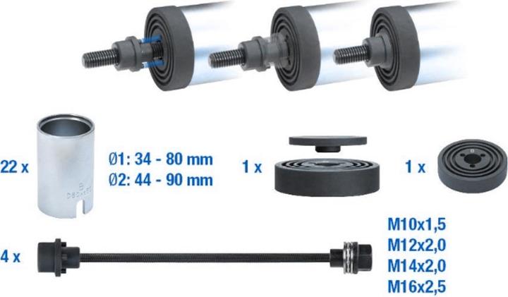 Produktbild Brilliant Tools Zug- und Druckhülsen-Satz | mit 4 Spindeln | 26-tlg.