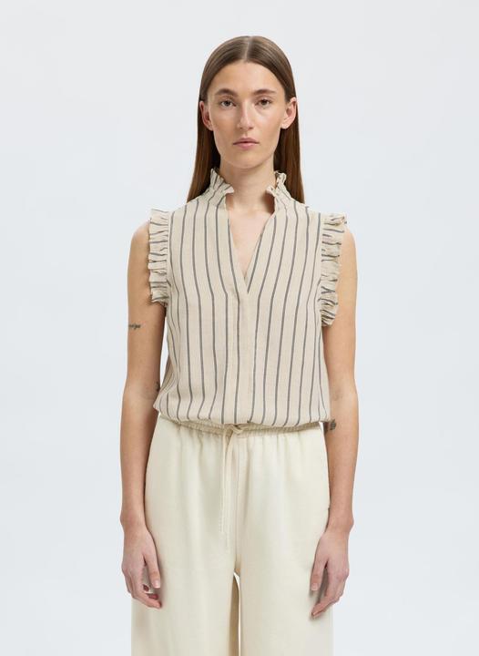Produktbild Selected Femme Slfviva Sl Ruffle Striped Sun Top Noos (38)