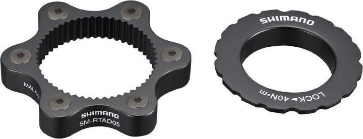 Actual product image Shimano SM-RTAD05 Centerlock adapter for 6-hole brake disc