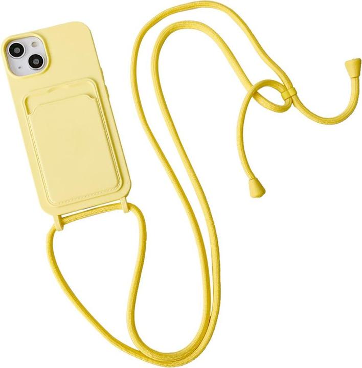 Actual product image Ueli Express iPhone 15 mobile phone necklace silicone case with credit card holder 6 (Apple iPhone 15)