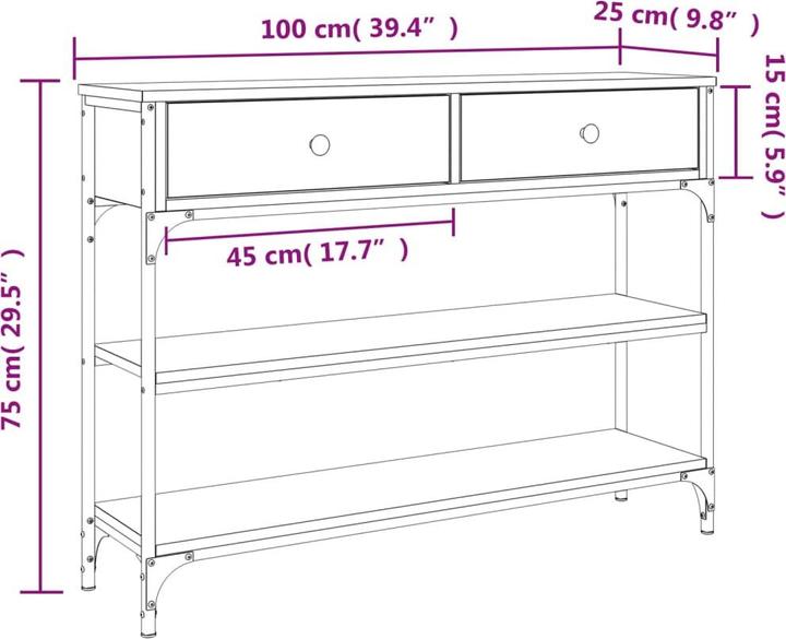 Produktbild VidaXL Ginelle (100 x 25 x 75 cm)