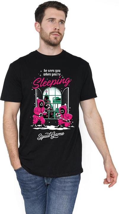 Image du produit Squid Game - T-shirt HE SEES YOU WHEN YOU'RE SLEEPING - Homme (L)