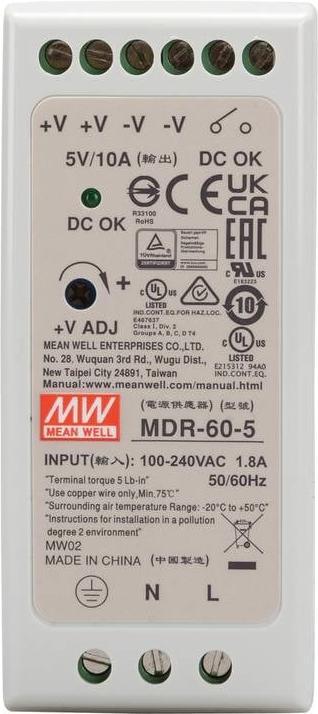 Produktbild MeanWell HutschienenNetzteil (DINRail)