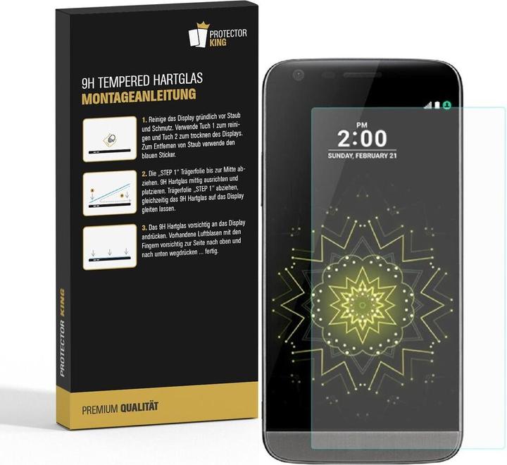 Produktbild Protectorking 1x echtes Tempered 9H Panzerhartglas 3D KLAR (1 Stück, LG G5)