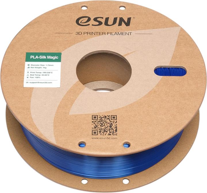 Image du produit eSUN EPLA-SILK MAGIC 1,75mm BLUE SILVER 1kg (PLA, 1.75 mm, 1000 g, Multicolore)