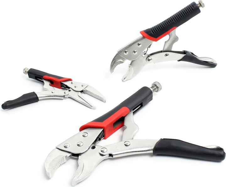 Actual product image XPOtool 3pcs. Set of Gripping Pliers Locking Pliers 175/250mm Long Nose Pliers 125mm Self-grip Pliers with H (250 mm)