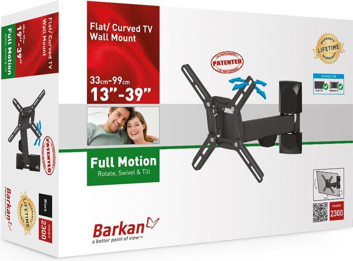 Actual product image Barkan Wall mount WH 2300, 19"-39" (Wall, 27", 10 kg)