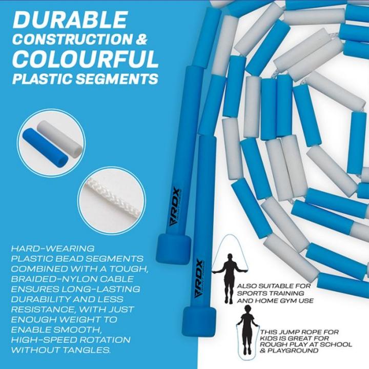 Immagine prodotto Rdx Br Geflochtenes Nylon-Springseil Für Kinder, 3 M, Verhedderungsfrei (304 cm)