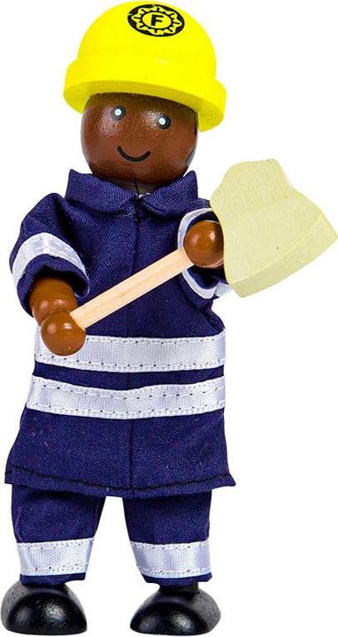 Produktbild Bigjigs Tidlo Puppenhaus-Puppen aus Holz, Feuerwehrleute, 4-tlg.