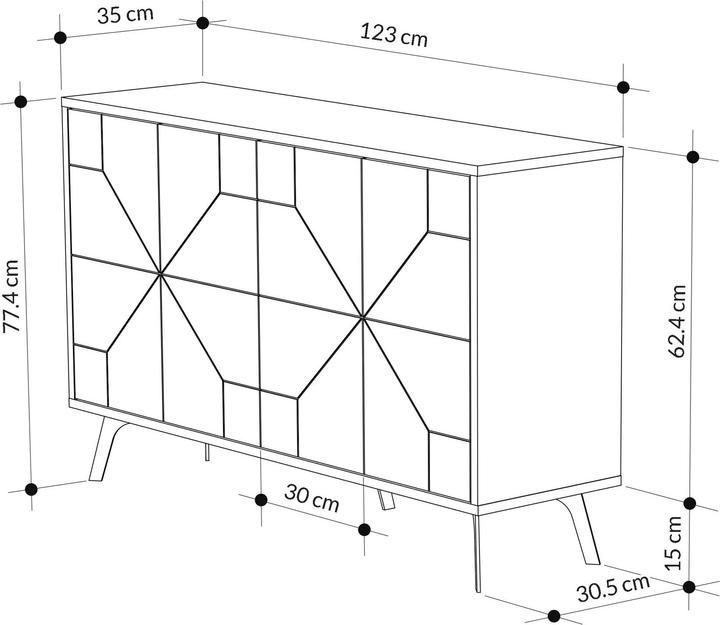 Actual product image Skye Decor Esther (123 x 77.5 x 35 cm)