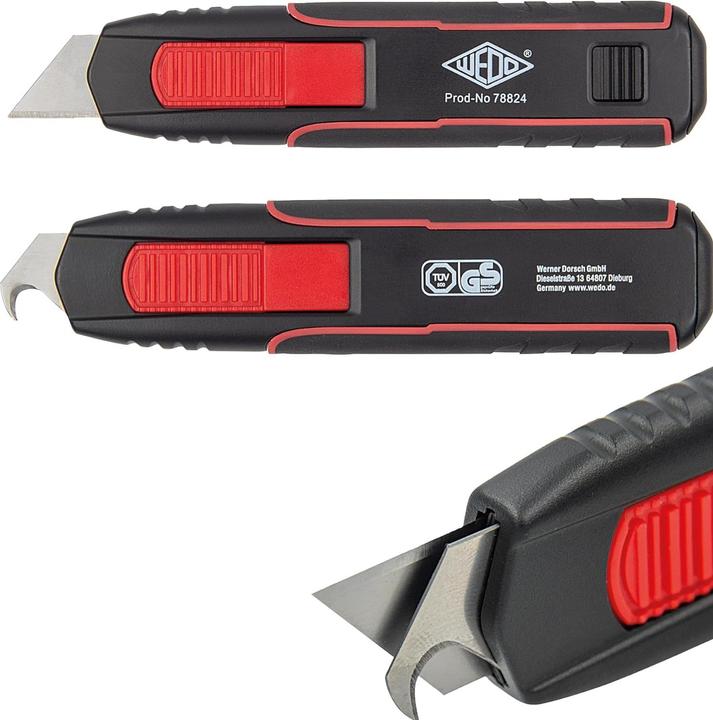 Immagine prodotto Wedo Coltello di sicurezza a doppio taglio nero 19 mm (Taglierini)