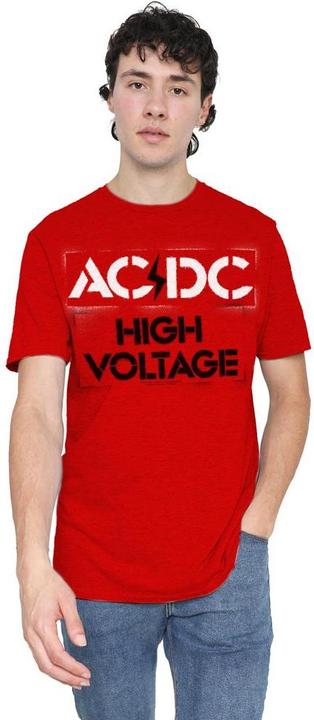 Actual product image AC/DC Unisex Adult High Voltage Stencil T-Shirt (M)