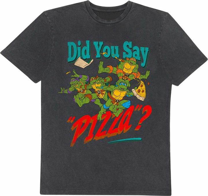 Actual product image Teenage Mutant NT Unisex Adult Did You Say Pizza T-Shirt (L)