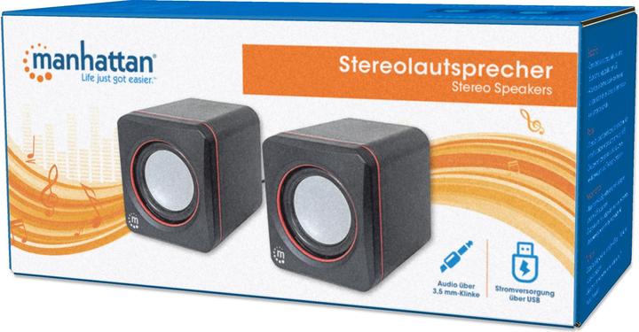 Actual product image Manhattan 164825 Speaker 6 W Black Wired