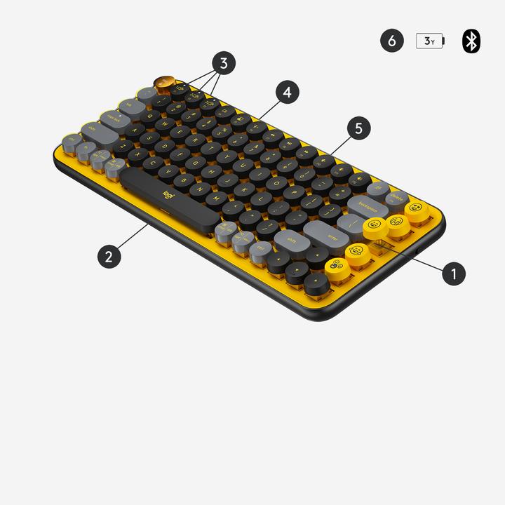 Produktbild Logitech POP Keys (Eng. Int., Kabellos)