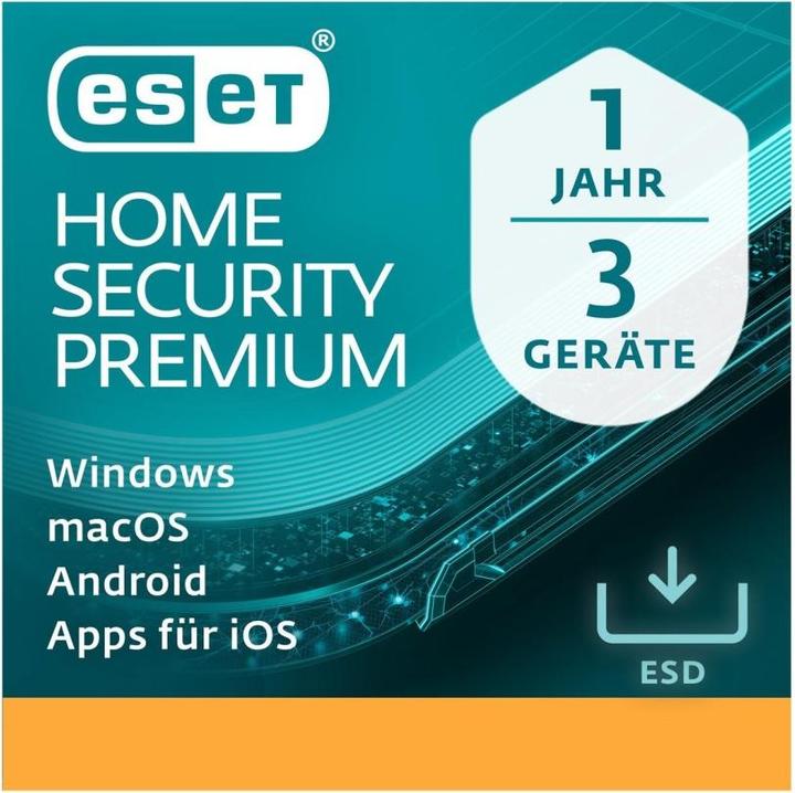 Immagine prodotto ESET HOME Security Premium ESD, versione completa, 3 utenti, 1 (3 Utente, 12 mesi)
