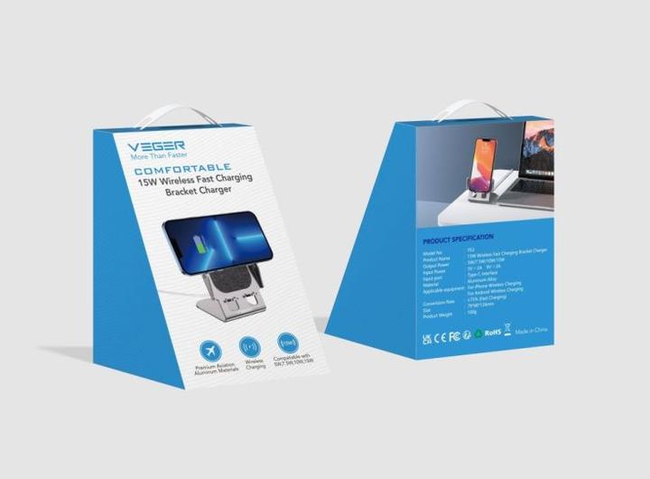 Produktbild Veger Dock station wireless charger Qi 15W Y53 grey (15 W)