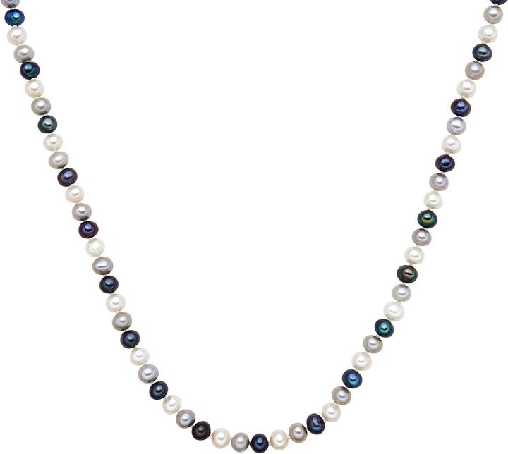 Actual product image Lulu & Jane Brass freshwater cultured pearl silver 42.0 cm base chain + 5.0 cm extension - 33290 (Brass, 42 - 47 cm)