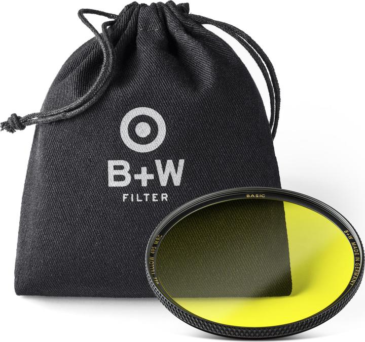Produktbild B+W 022 Gelb-Filter, hell 495, MRC/Basic 39mm (39 mm, Black Mist Filter, 39 mm)