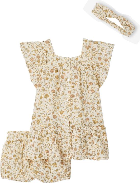 Produktbild Vertbaudet Mädchen Baby Geschenk-Set: Kleid, Shorts & Haarband (80)