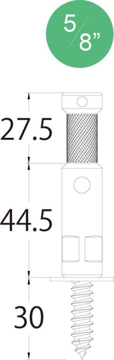 Actual product image Kupo 5/8" spigot (16mm) with wood screw (Stand holder)