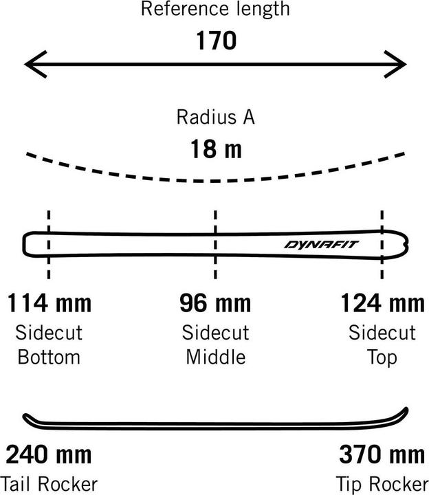 Produktbild Dynafit Radical 97 Tourenski (170 cm, Ohne Bindung)