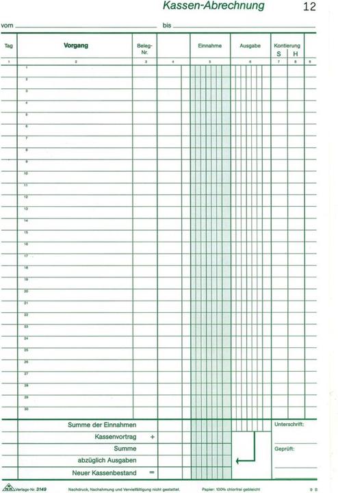 Nutritional values and ingredients Rnk Publisher Cash Report Form Book 3149 (50 x)