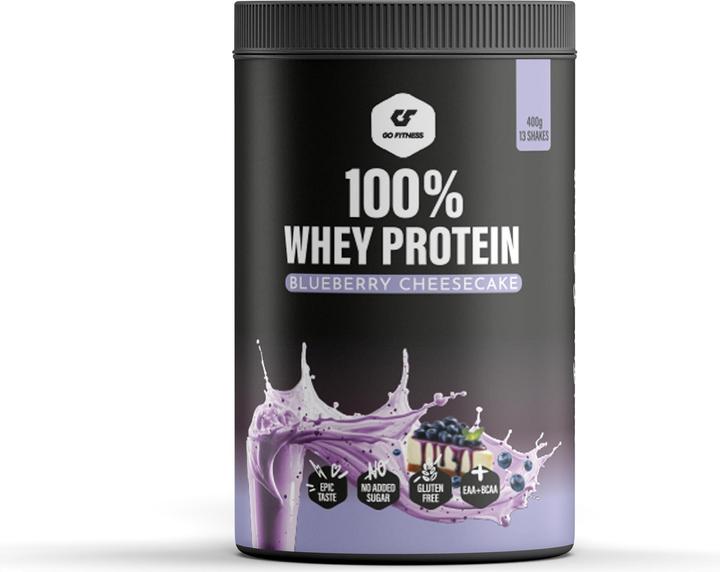 Immagine prodotto Go Fitness 100% Whey Protein Blueberry Cheesecake (400g) (Mirtilli, Cheesecake, 1 pz., 400 g)
