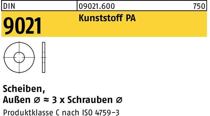 Productafbeelding Sluitring DIN 9021 8,4 x24 x2 Polyamide natuurlijke kleur