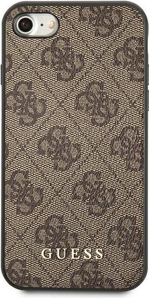 Produktbild Guess GUHCI8G4GFBR iPhone SE 2022 / 2020 / 7 / 8 brązowy/brown hard case 4G Metal Gold Logo (Apple iPhone SE (3rd Gen), Apple iPhone SE (2nd Gen), Apple iPhone 7)