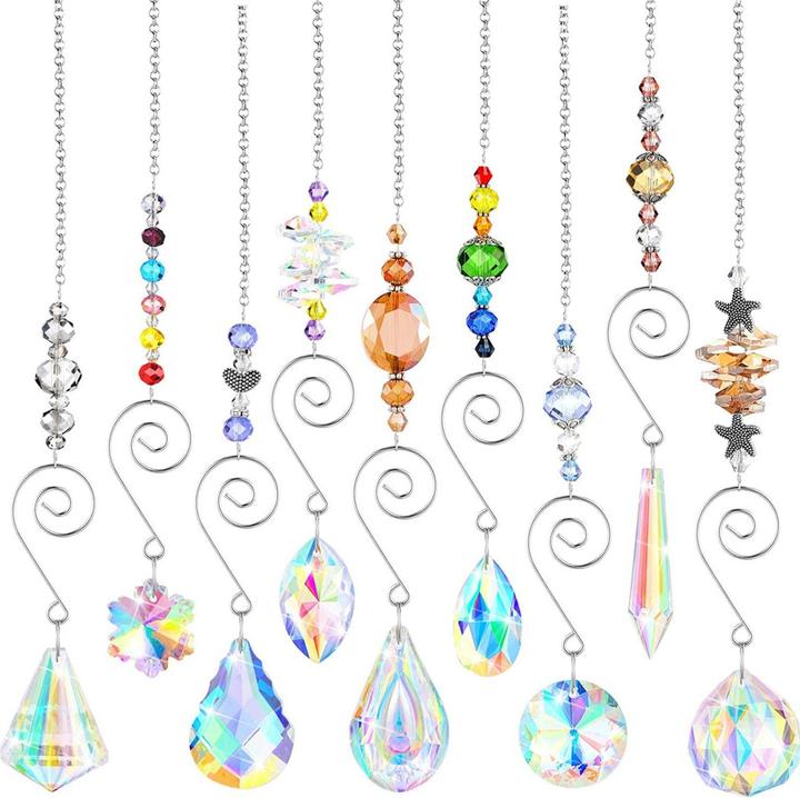 Produktbild Esmée Kristall Fensterdeko Regenbogen Windspiel 9er Set