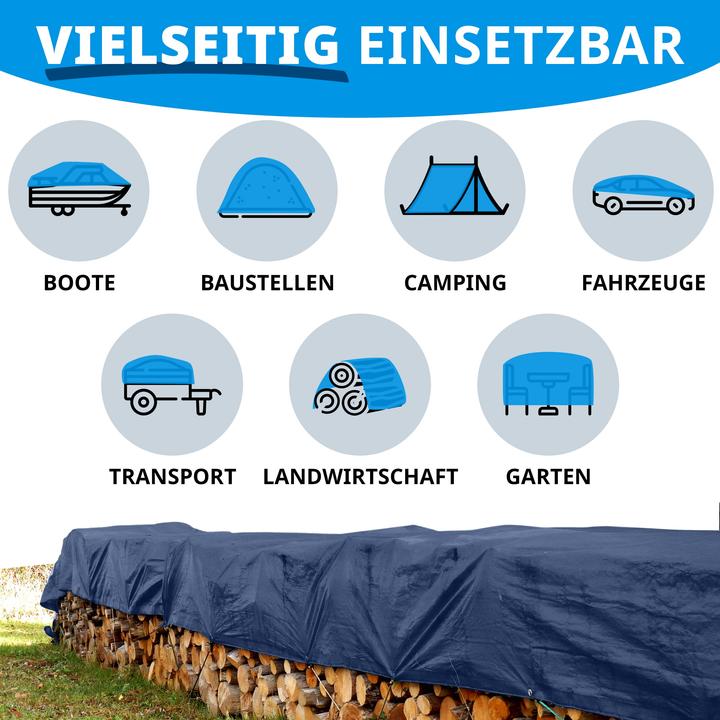 Produktbild Casa Pura Abdeckplane240 gm, Blau, 6 x 10 m (0.6 x 1 m)